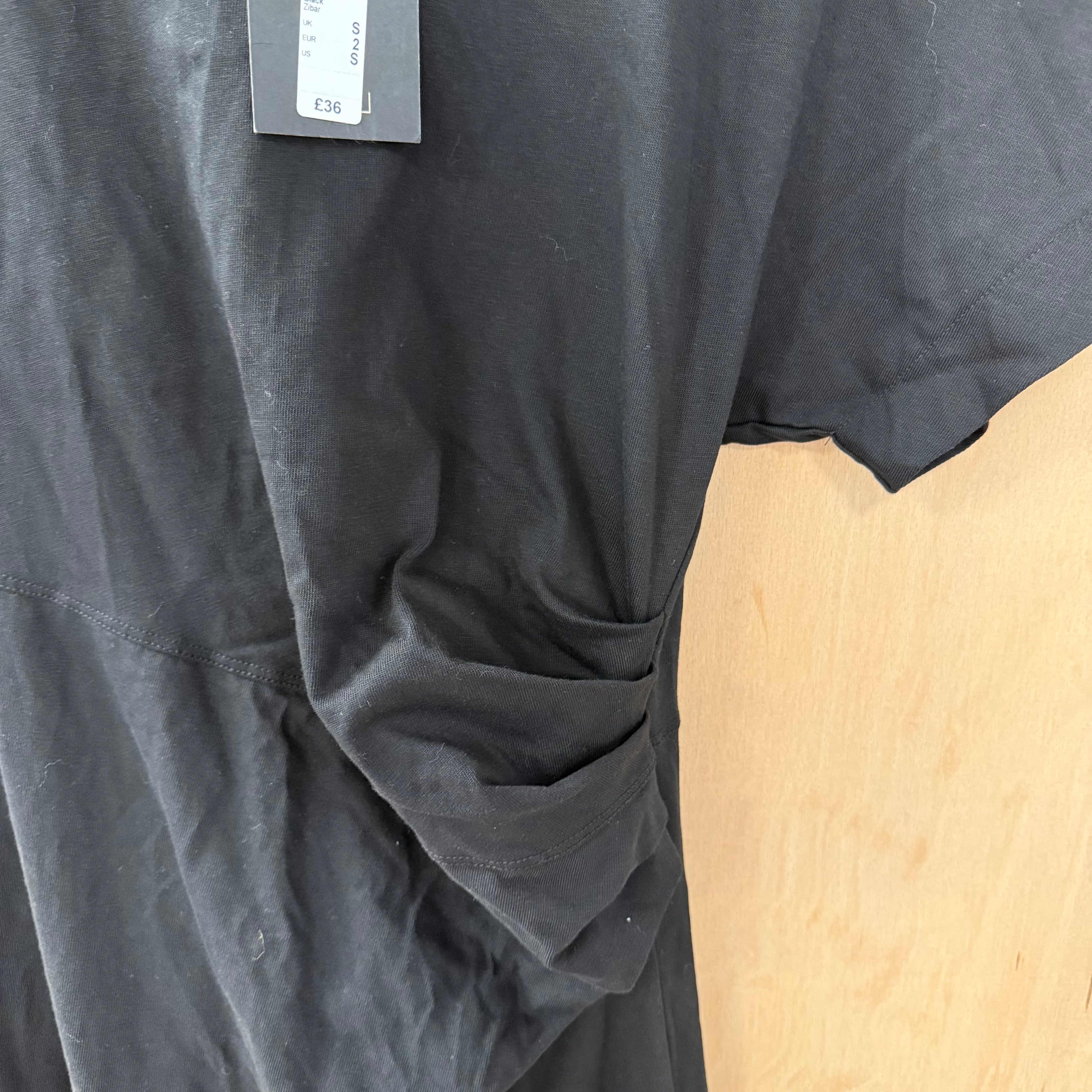 River island jersey black maxi dress size small brand new