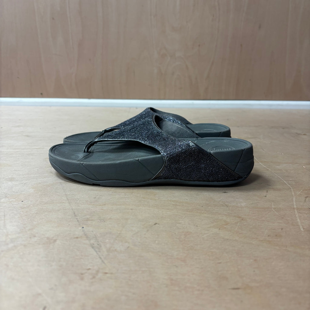 FitFlop grey sequin wedge sandals size 7uk