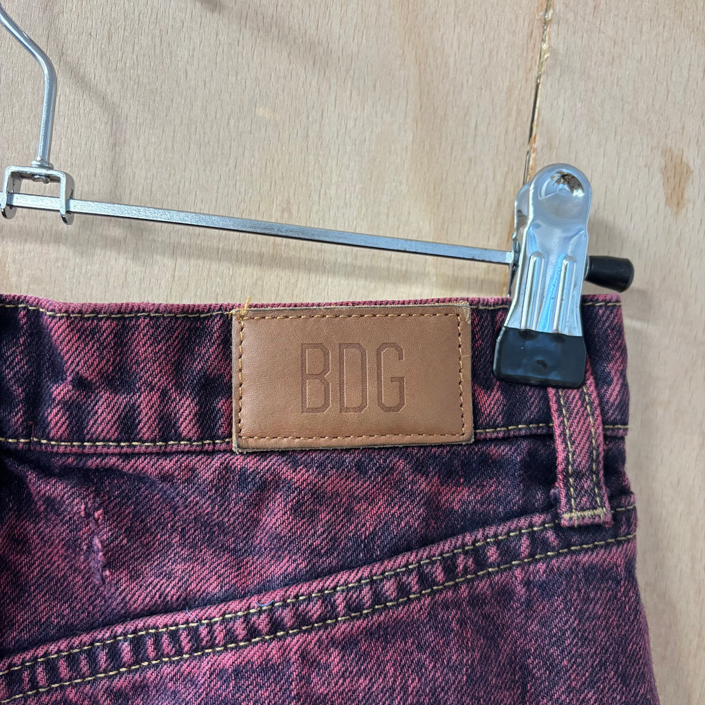 urban outfitters pink denim mini skirt 26w brand new