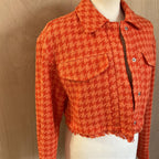 Zara orange cropped shacket