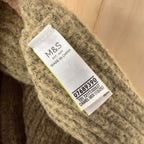 M&S camel knitted scarf neck wrap