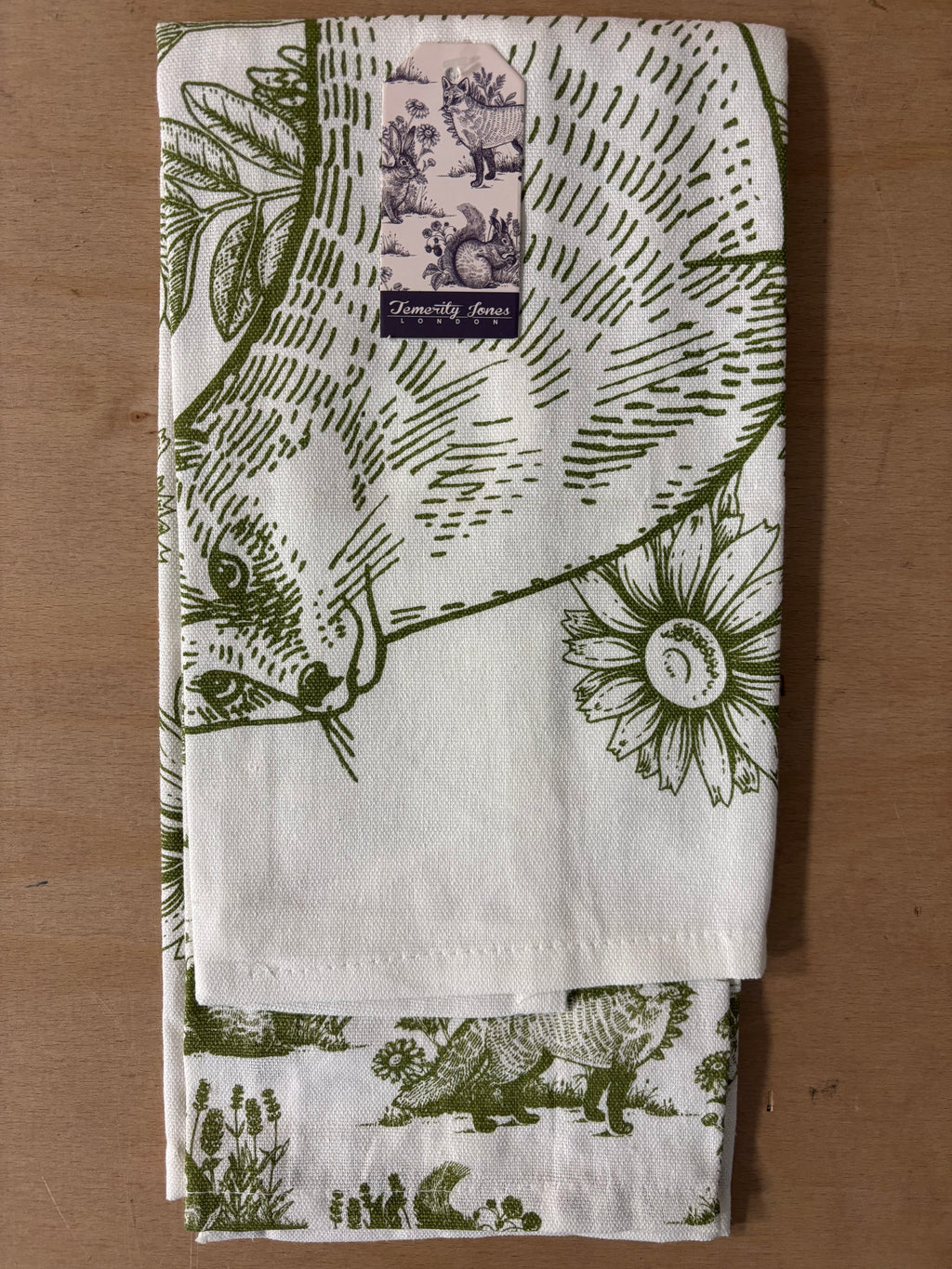 Woodland forest tea towel