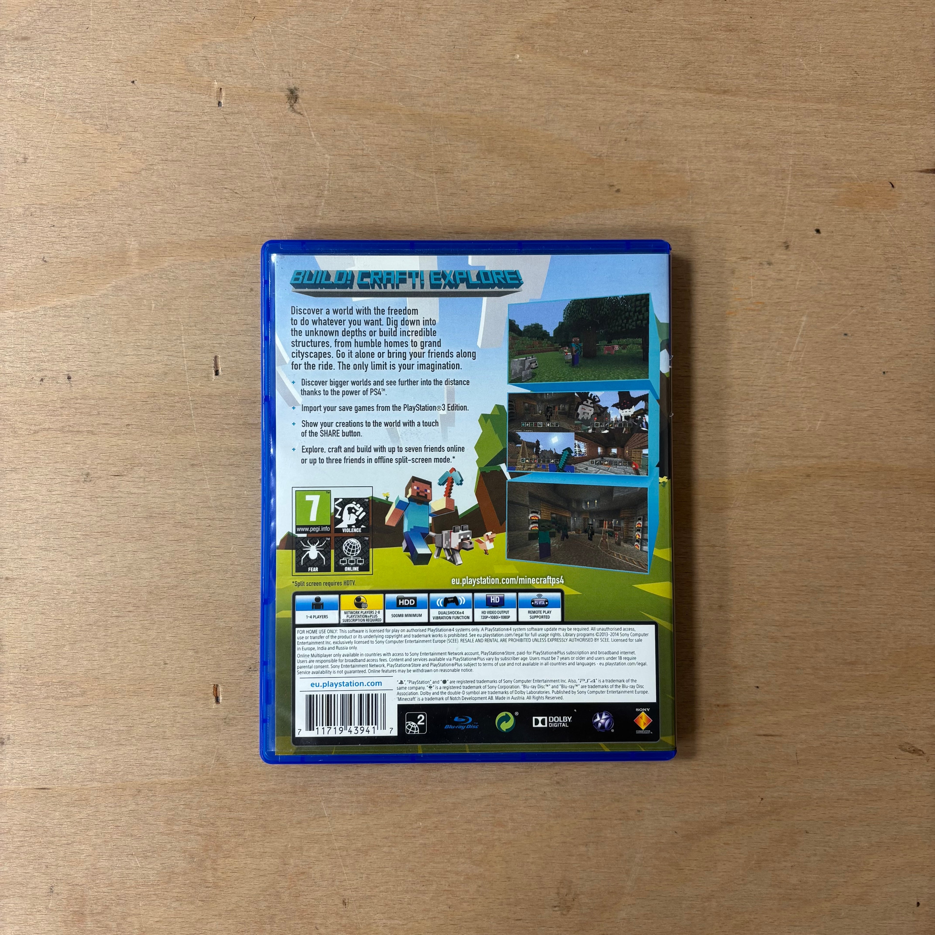 Minecraft playstation 4 game 7+