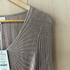 Monsoon pink glitter ribbed knit dress size small