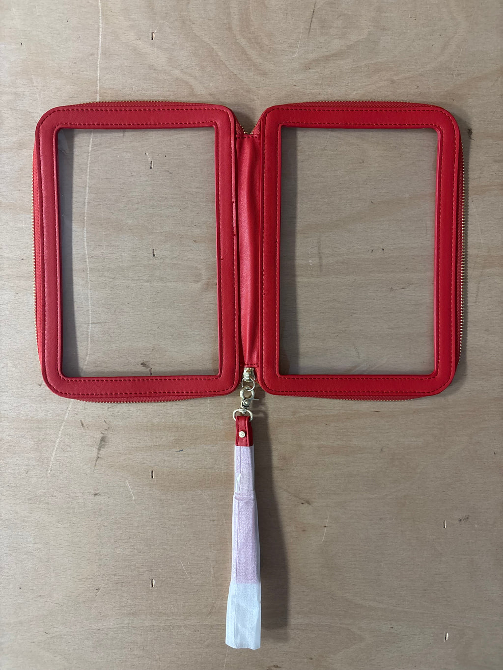 Stackers red and pink clear pouch set