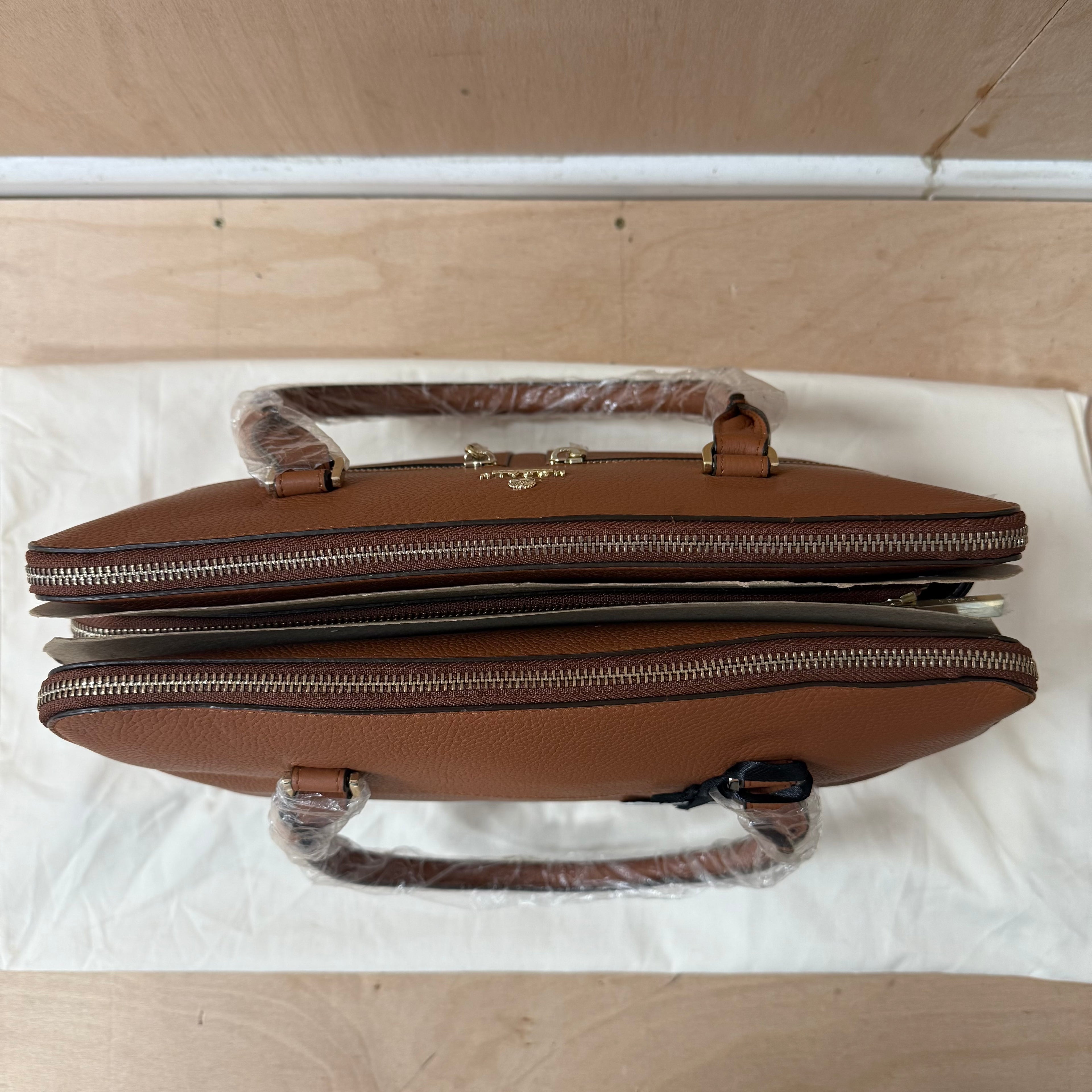 Modalu tan leather pippa handbag with dustbag