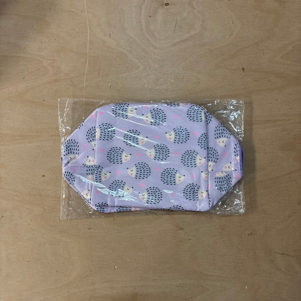 Hedgehog lilac lunch bag