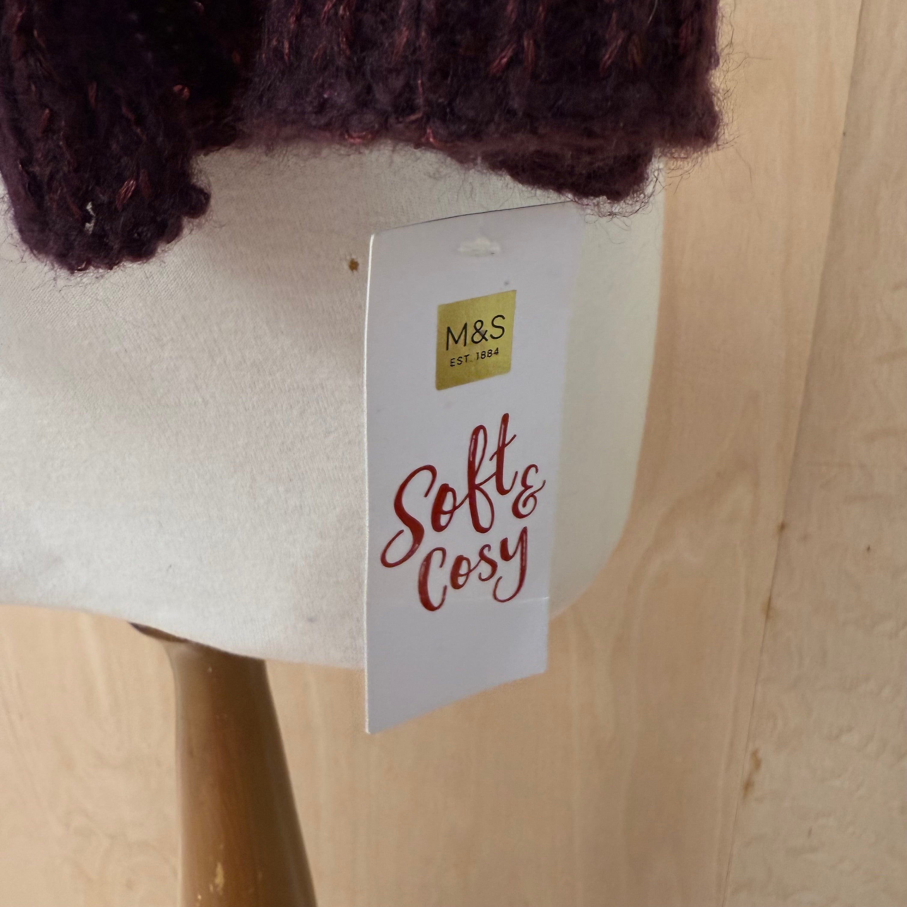 Marks & spencer maroon coloured sequin scarf