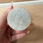 Meenakari white pillar watch with green, gold and red decoration