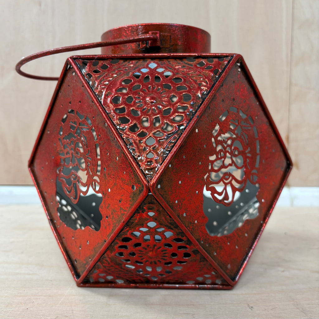 Christmas geometric santa lantern