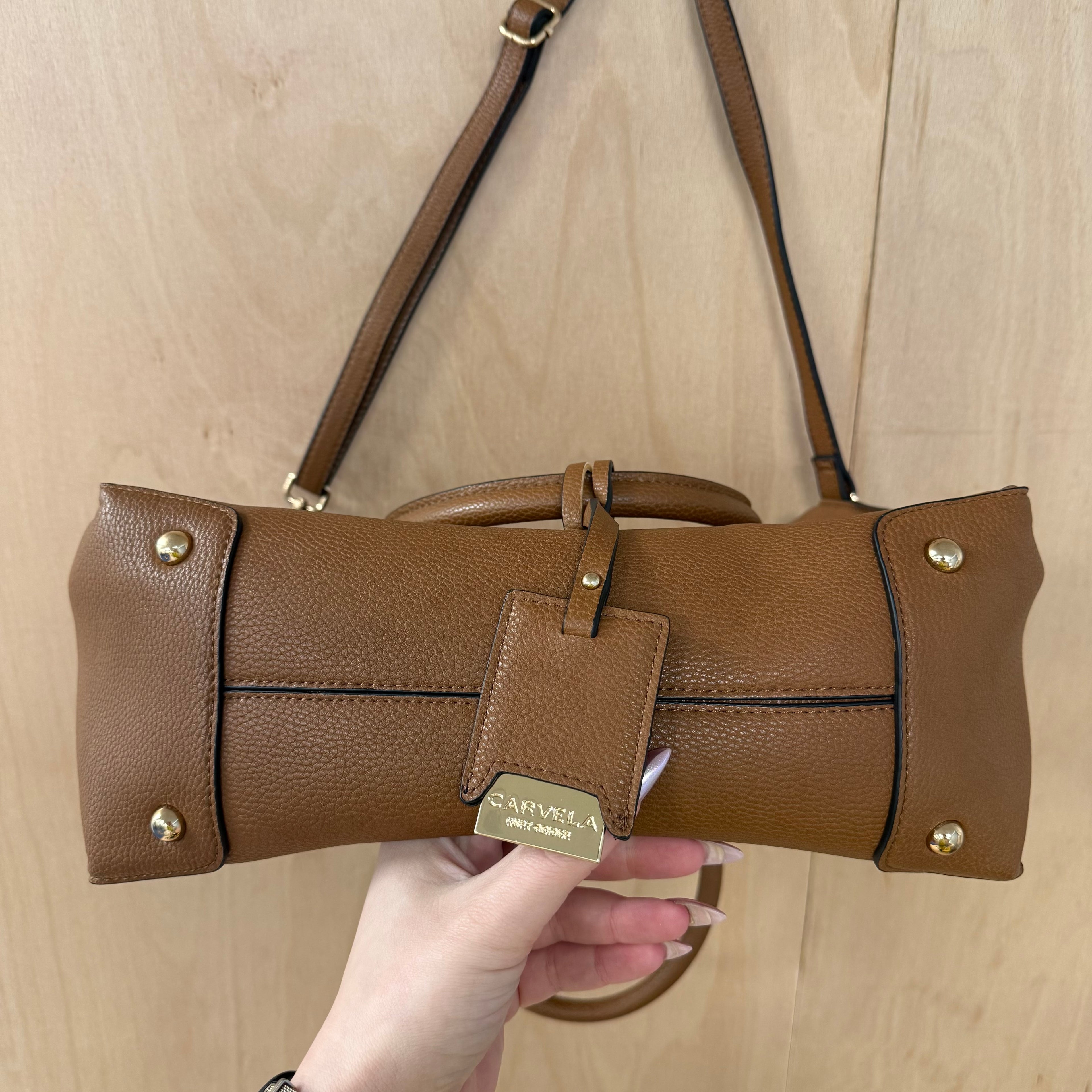 Carvela tan faux leather handbag tote shoulder bag