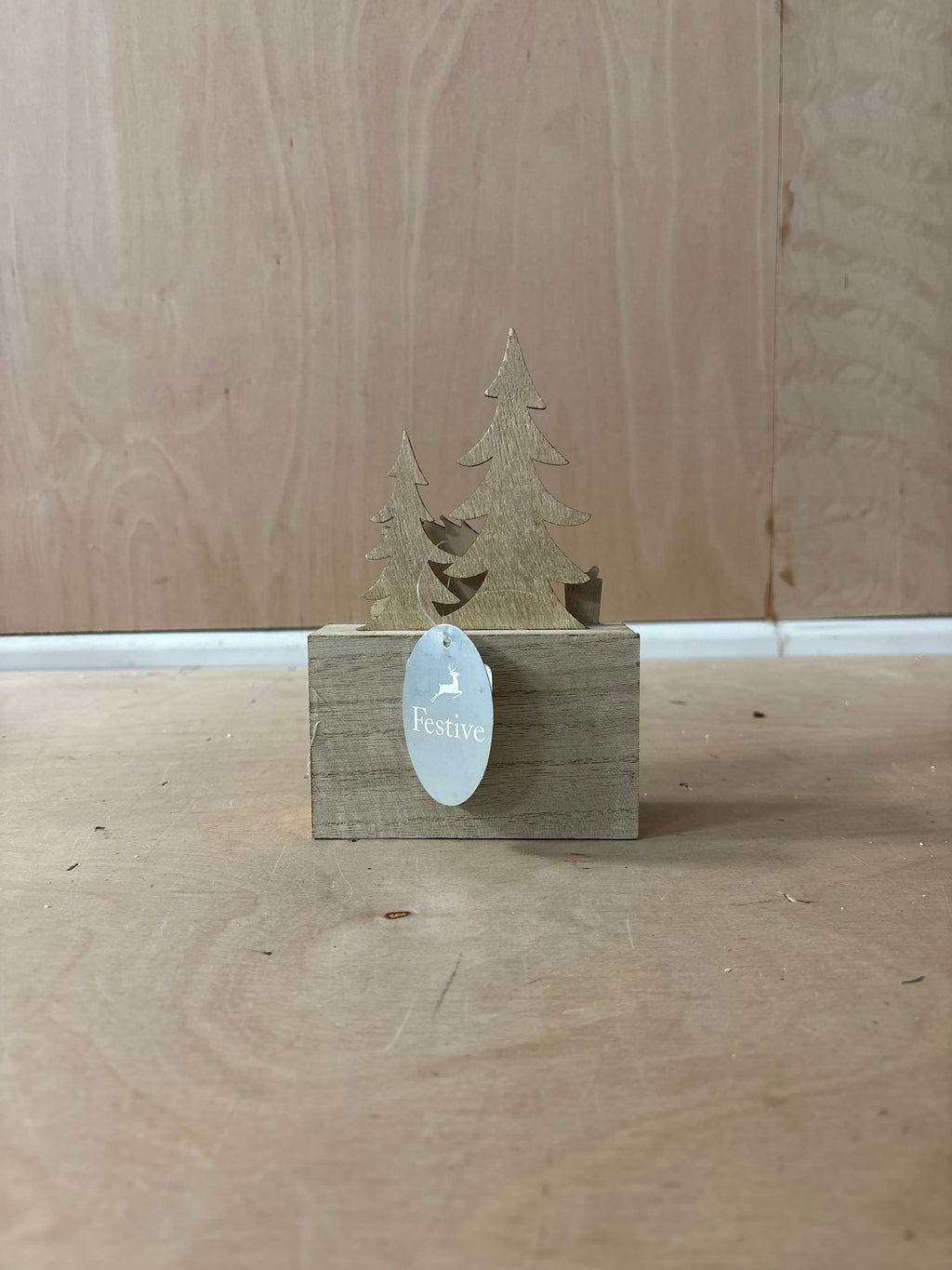 Festive wooden christmas countdown calendar