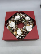Christmas wreath white boxed