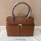 Modalu tan leather pippa handbag with dustbag