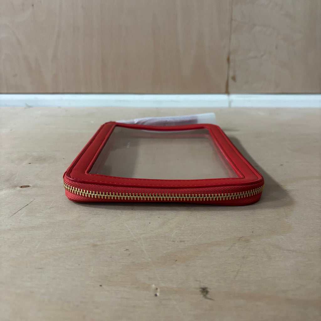 Stackers red clear pouch