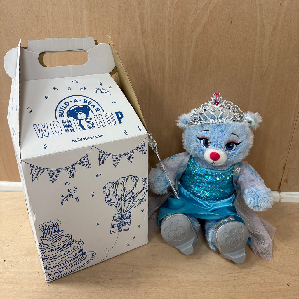 Build-A-Bear bear in box elsa frozen bear with accessories