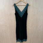 Zara emerald green velvet and lace bodycon dress size small