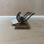 Hooks with wooden base