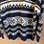 Ghost london knitted jumper blue & white size XS