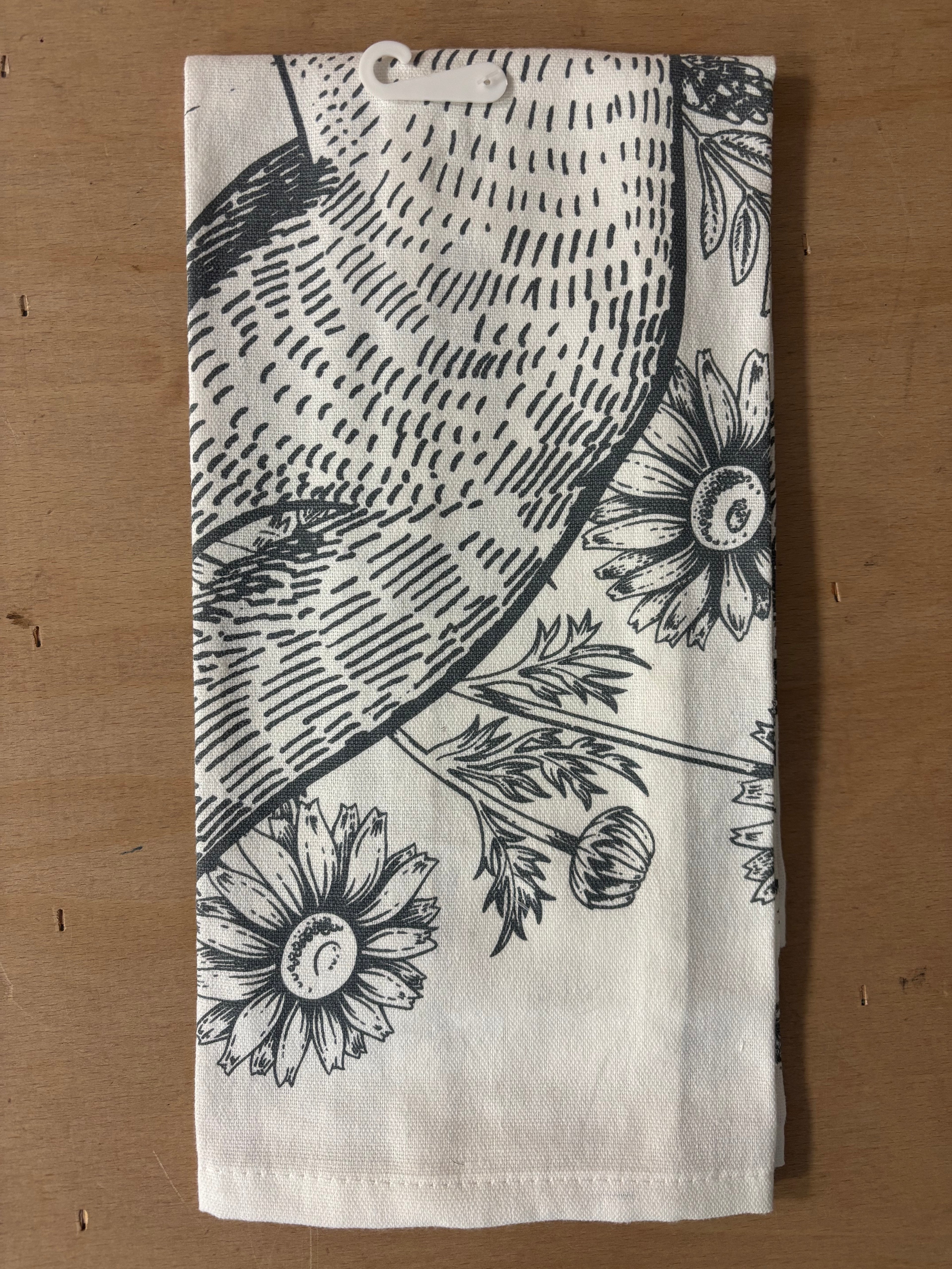 Woodland forest tea towel