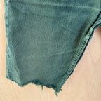 Levi 501 green jorts jean shorts distressed W 34