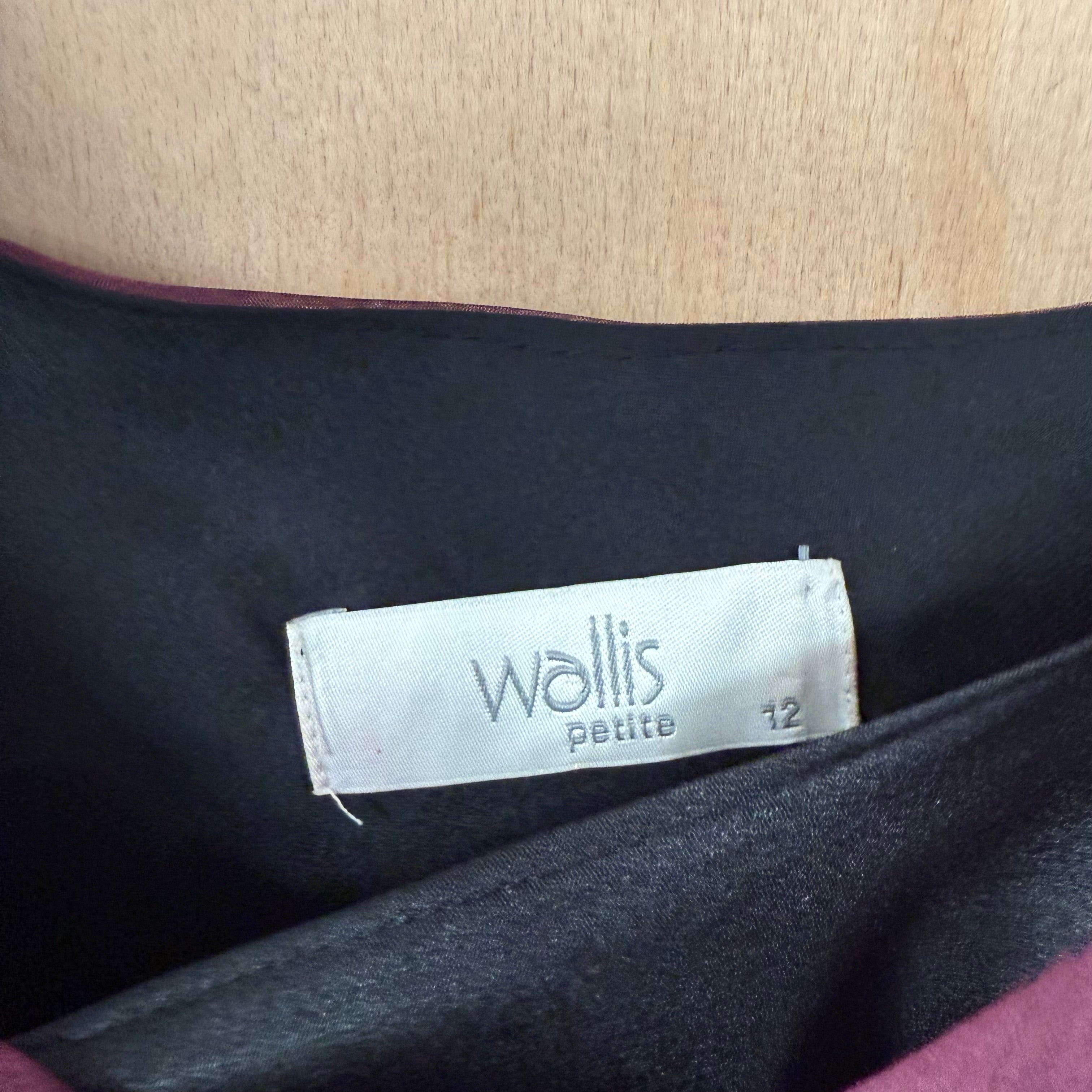 Wallis vintage purple floaty maxi dress size 12 petite