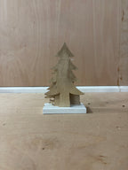 Festive wooden polar bear christmas tree decoration