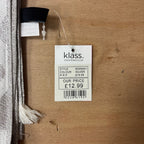 Klass silver patterned scarf