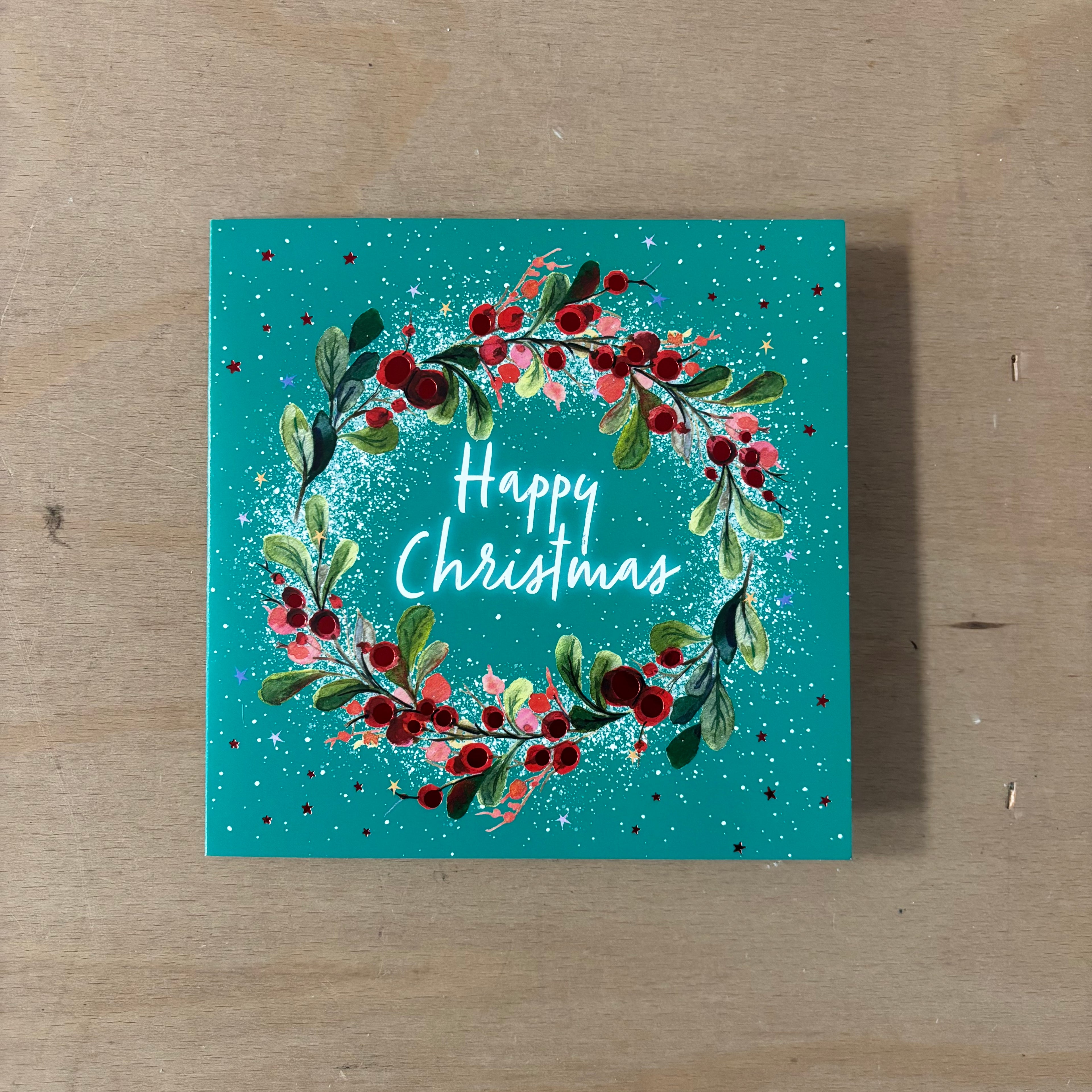 Christmas berry wreath 10 pack christmas cards