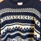 Ghost london knitted jumper blue & white size XS