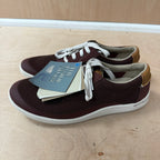 Clarks mapped edge burgundy lace up trainers size 8 UK brand new