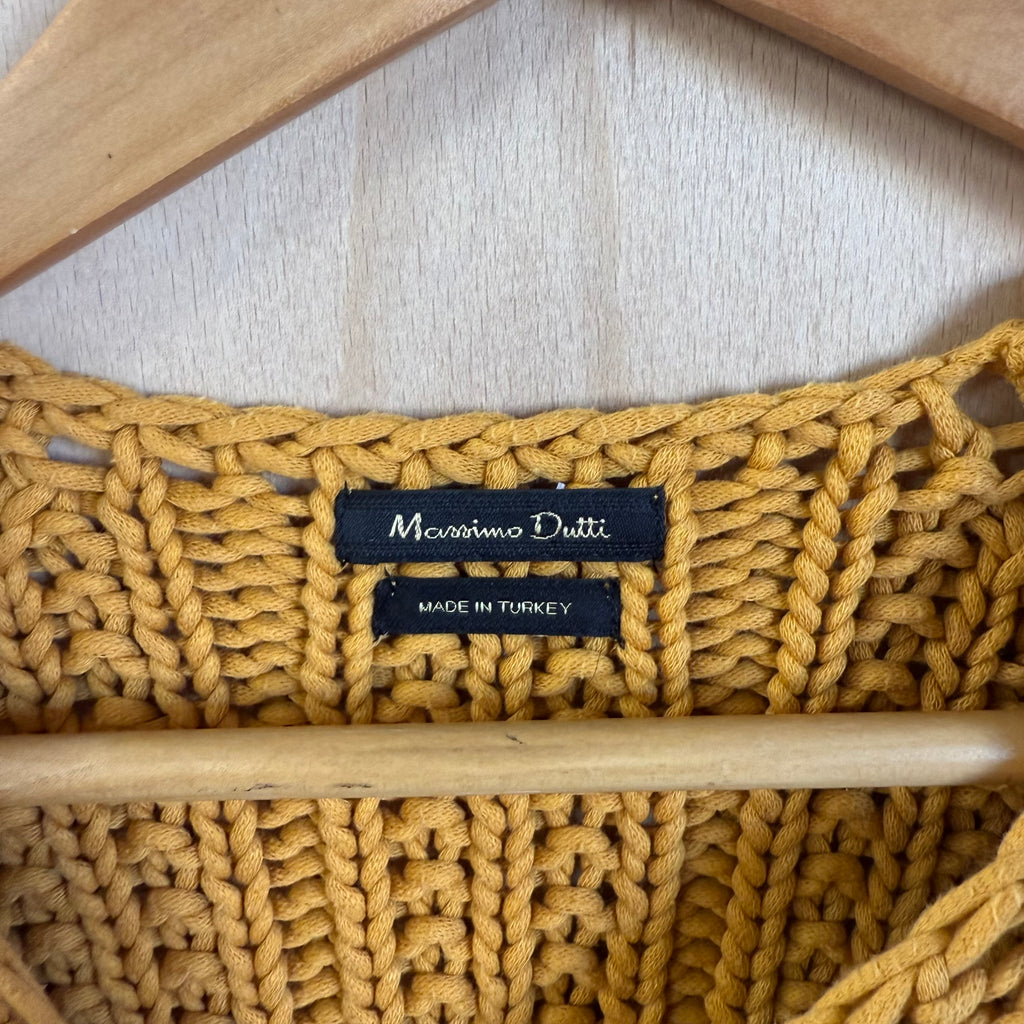 Massimo dutti cable knit orange jumper size small
