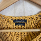 Massimo dutti cable knit orange jumper size small
