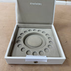 Stackers white leather charm bracelet travel jewellery organiser Xmas gift