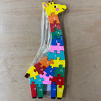New colourful giraffe number puzzle for kids