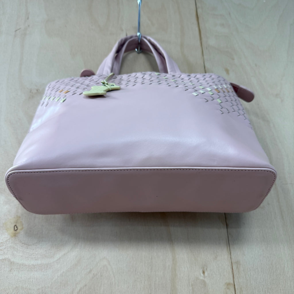 Radley vintage rare pink leather lattice design handbag
