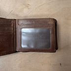 Fossil men's brown leather wallet