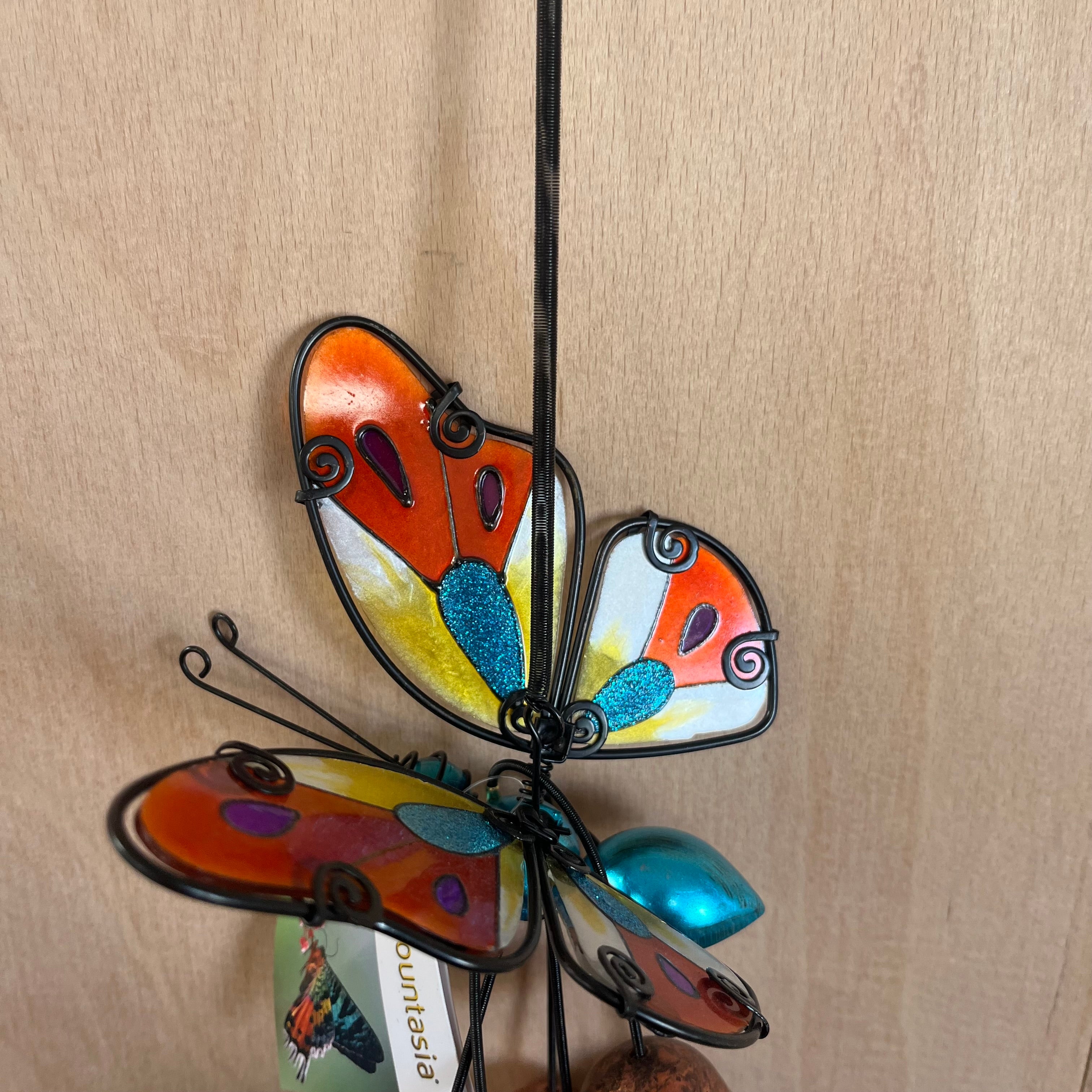 Fountasia multi coloured hanging butterfly