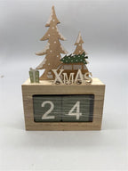 Festive wooden christmas countdown calendar