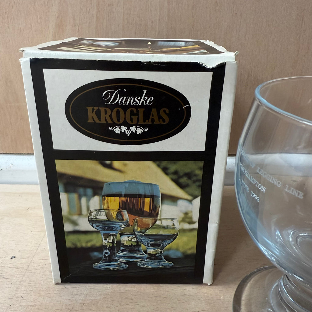 Holme gaard of copenhagen glass vintage glass goblet boxed