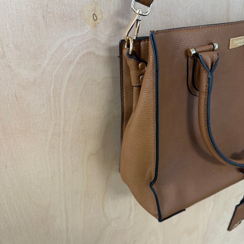Carvela tan faux leather handbag tote shoulder bag