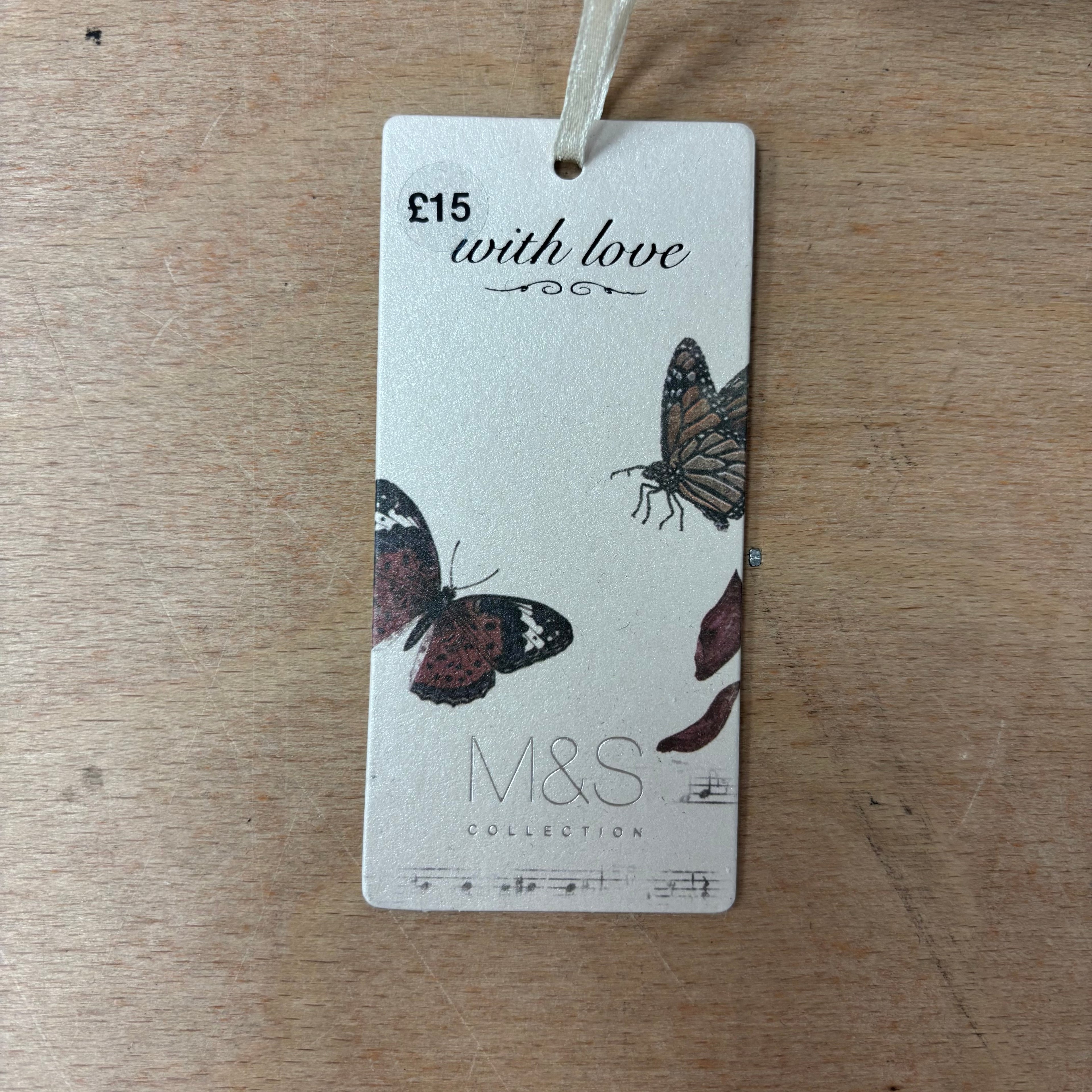 Marks & spencer with love mirror design with glitter butterfly jewellery box new