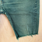 Levi 501 green jorts jean shorts distressed W 34
