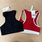 Zara sports top bundle x 2 size medium red and black