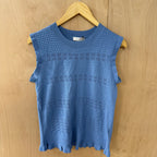 Per una blue knitted top vest size 12 brand new