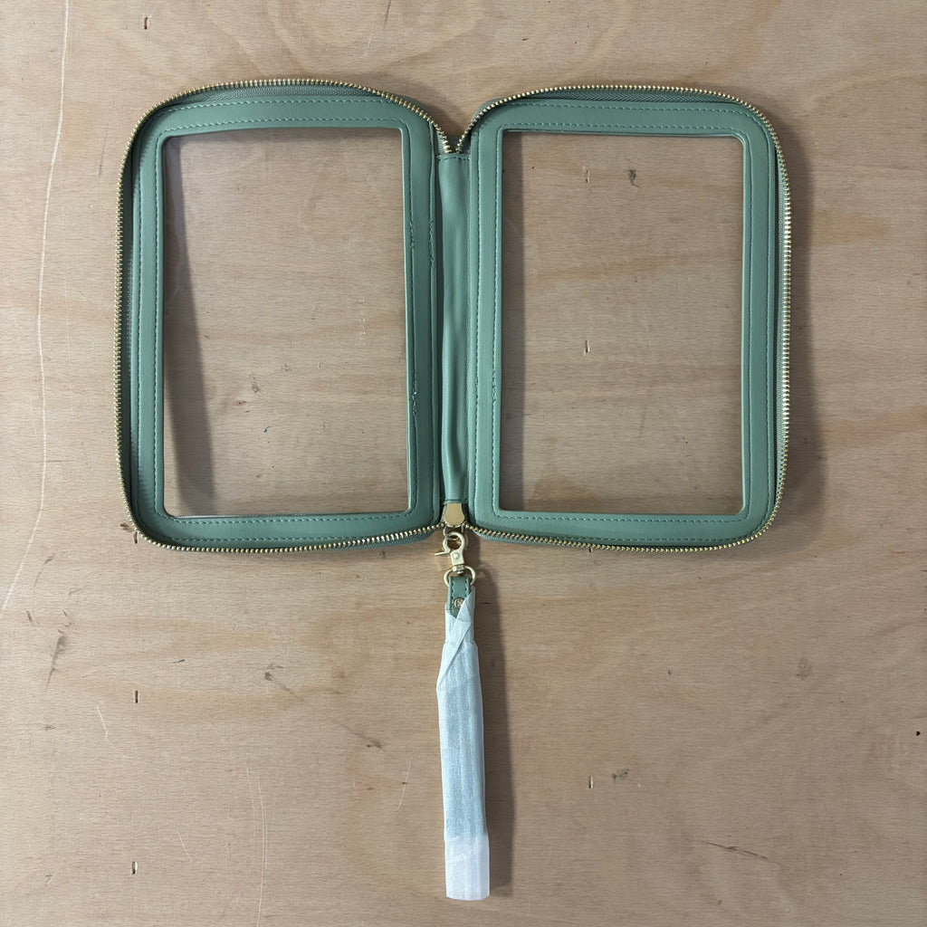 Stackers green clear pouch