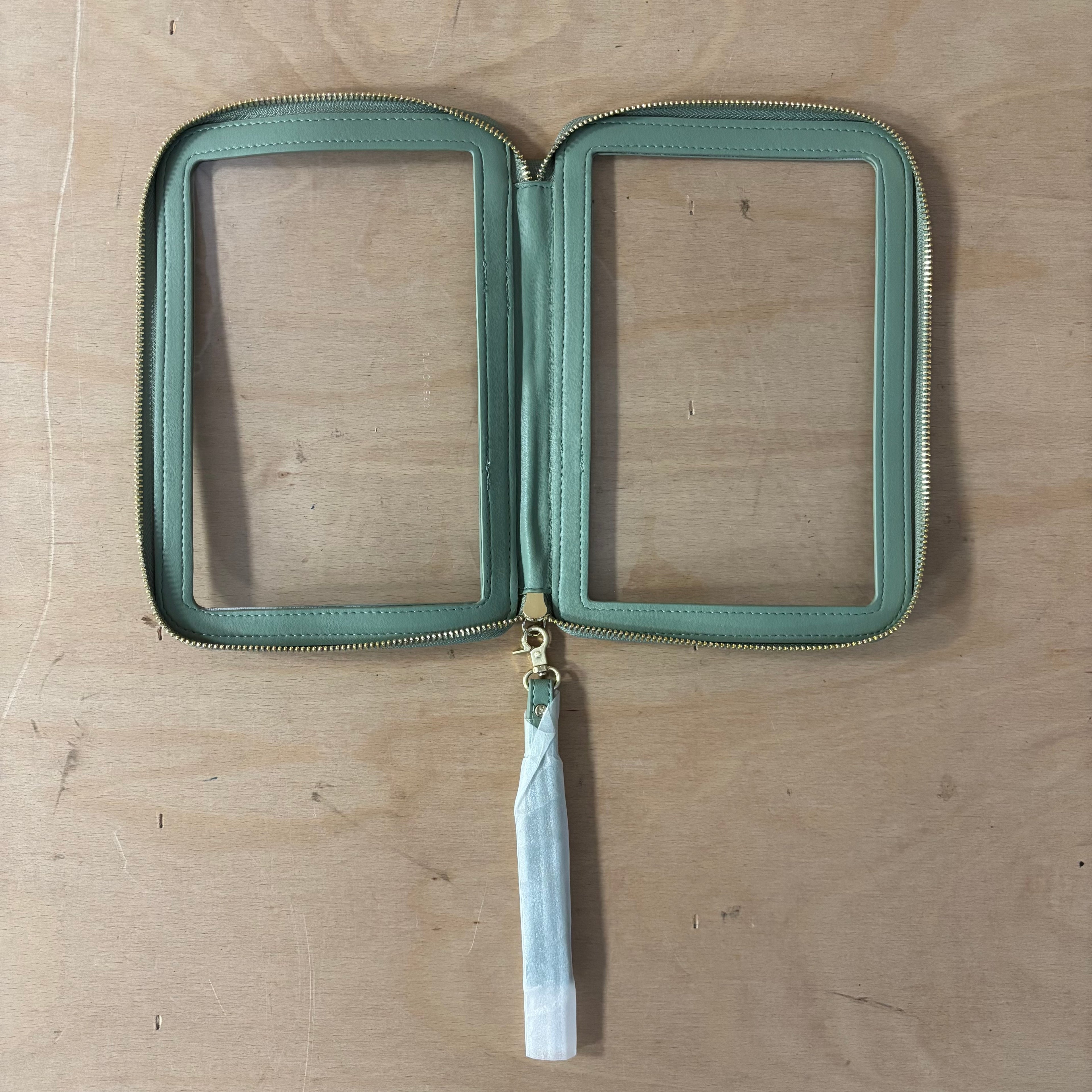 Stackers green clear pouch