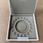 Stackers white leather charm bracelet travel jewellery organiser Xmas gift