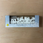 Festive lit wooden santa train