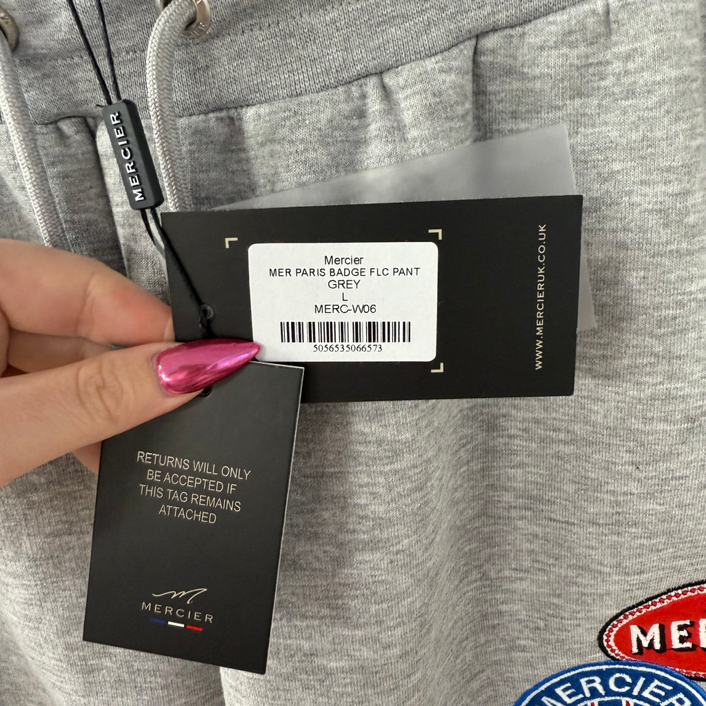 Mercier grey tacksuit bottoms graphic size large brand new